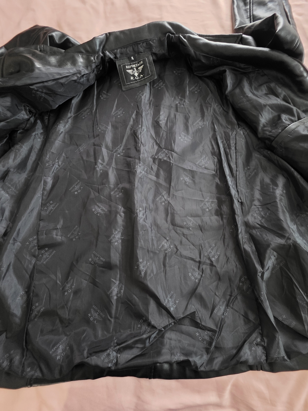 Black Men's Leather Jacket - Classic Inner Lining